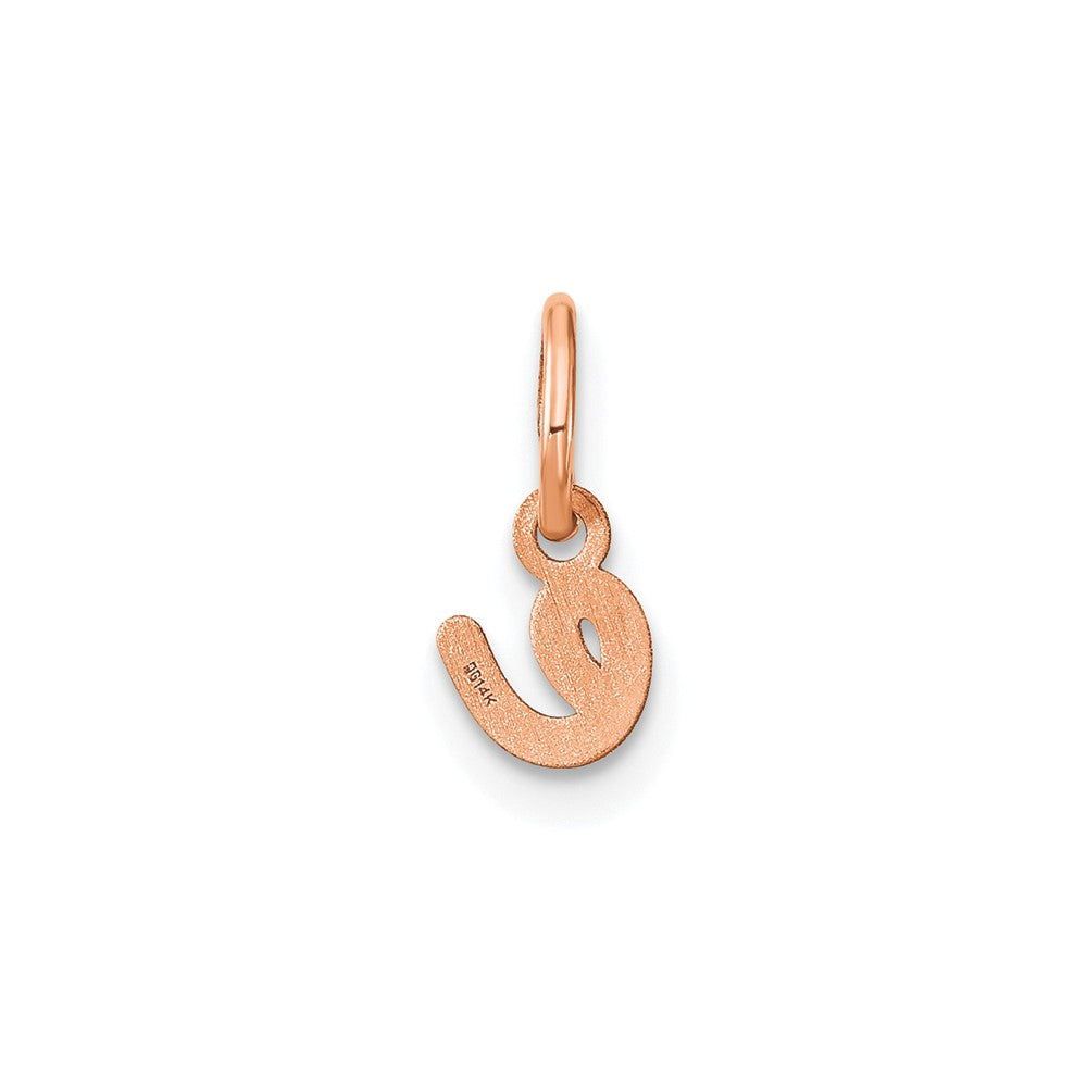 10K Rose Gold Lower case Letter E Initial Charm