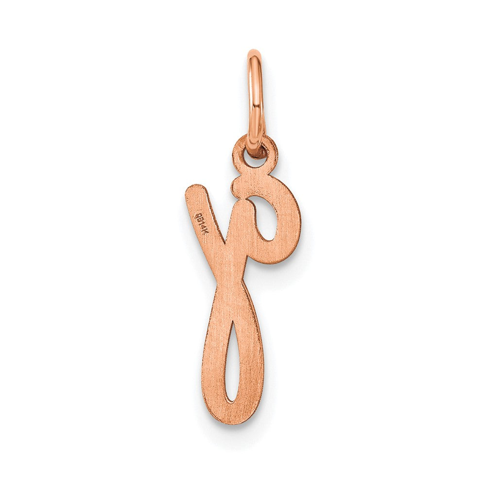 10K Rose Gold Lower case Letter G Initial Charm