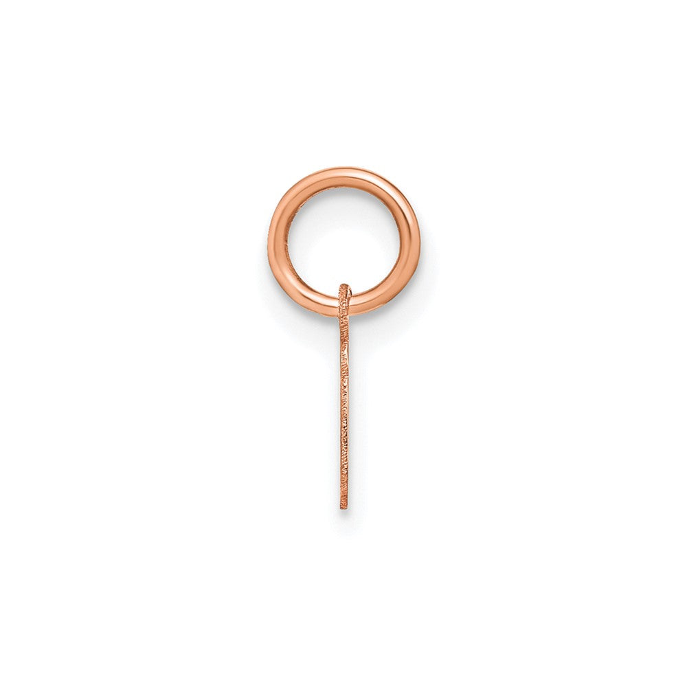 10K Rose Gold Lower case Letter I Initial Charm