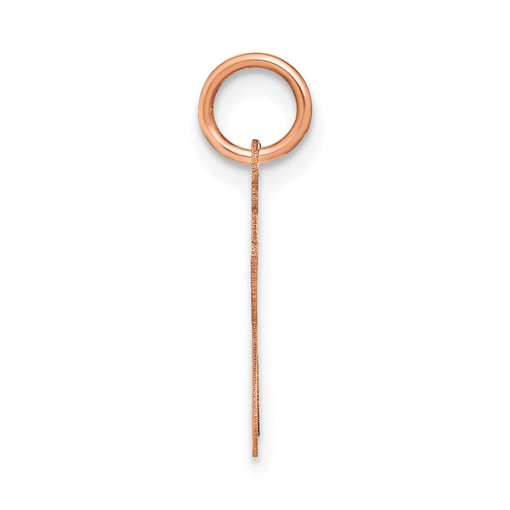 10K Rose Gold Lower case Letter J Initial Charm