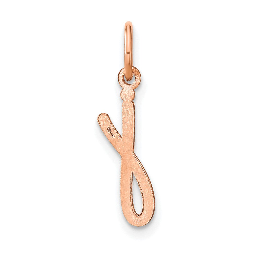 10K Rose Gold Lower case Letter J Initial Charm