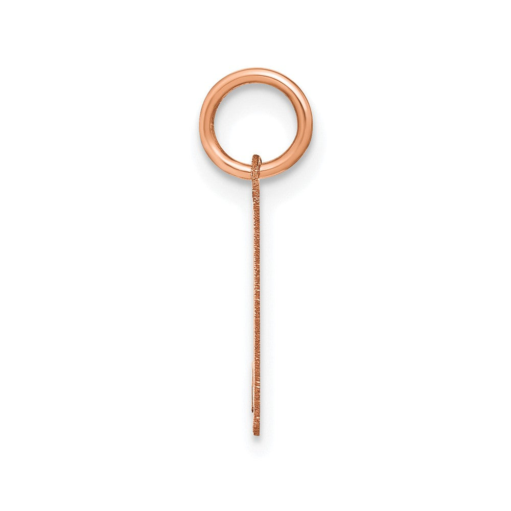 10K Rose Gold Lower case Letter K Initial Charm