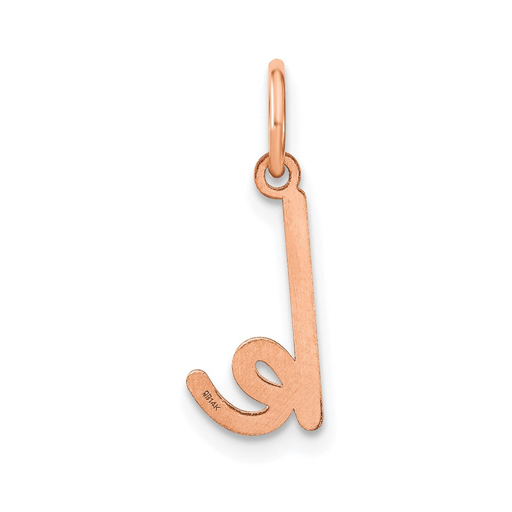 10K Rose Gold Lower case Letter K Initial Charm