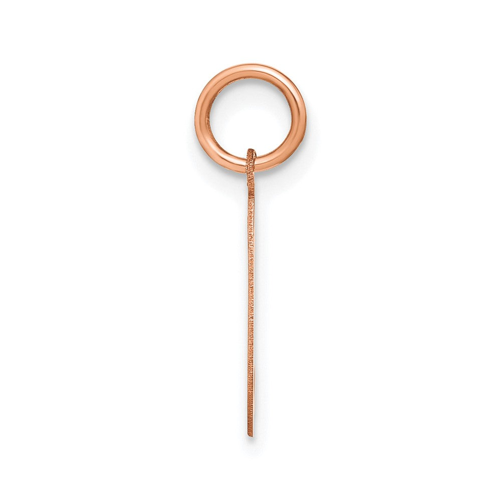 10K Rose Gold Lower case Letter L Initial Charm