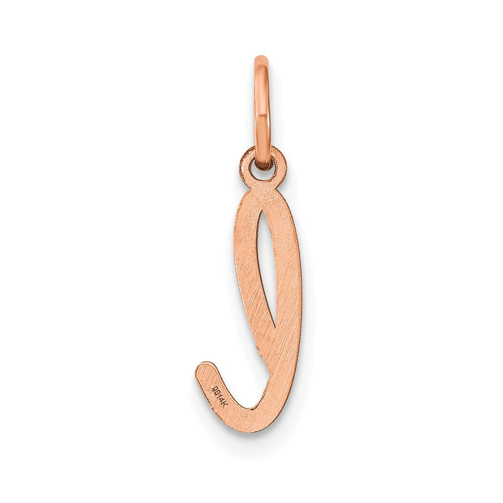 10K Rose Gold Lower case Letter L Initial Charm