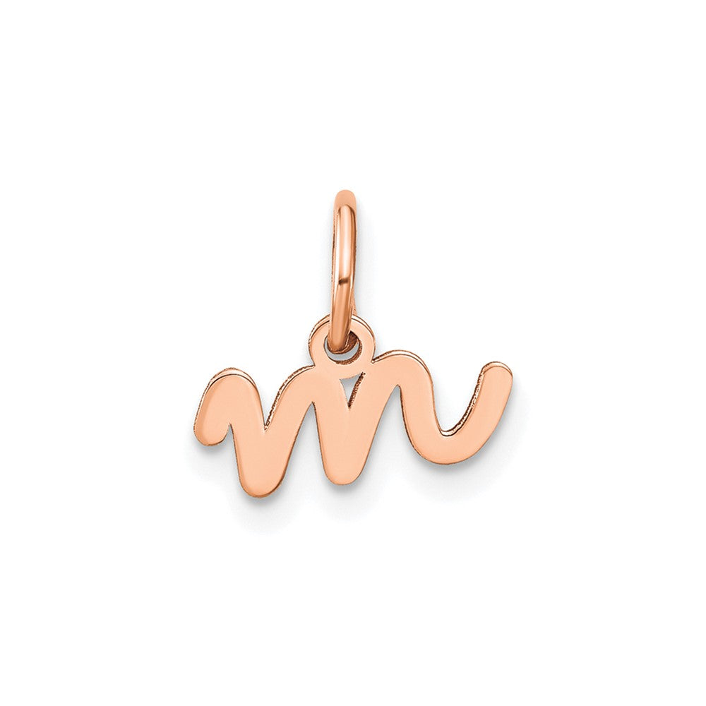 10K Rose Gold Lower case Letter M Initial Charm