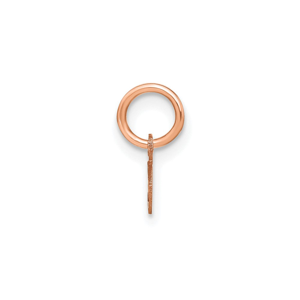 10K Rose Gold Lower case Letter O Initial Charm
