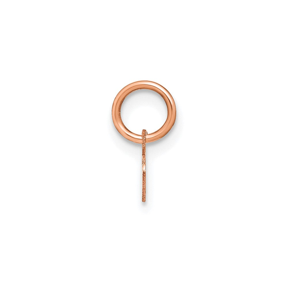 10K Rose Gold Lower case Letter R Initial Charm