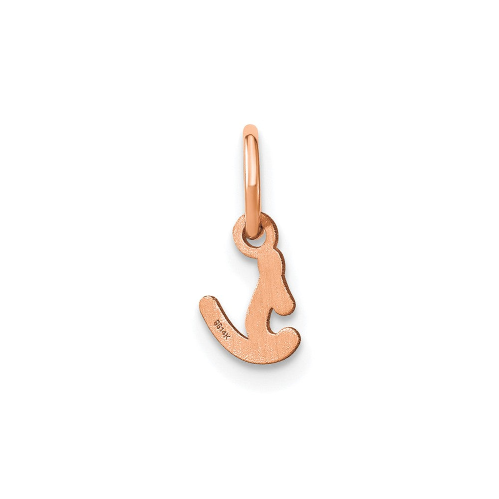 10K Rose Gold Lower case Letter S Initial Charm
