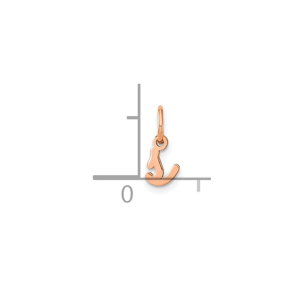 10K Rose Gold Lower case Letter S Initial Charm