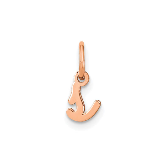 10K Rose Gold Lower case Letter S Initial Charm
