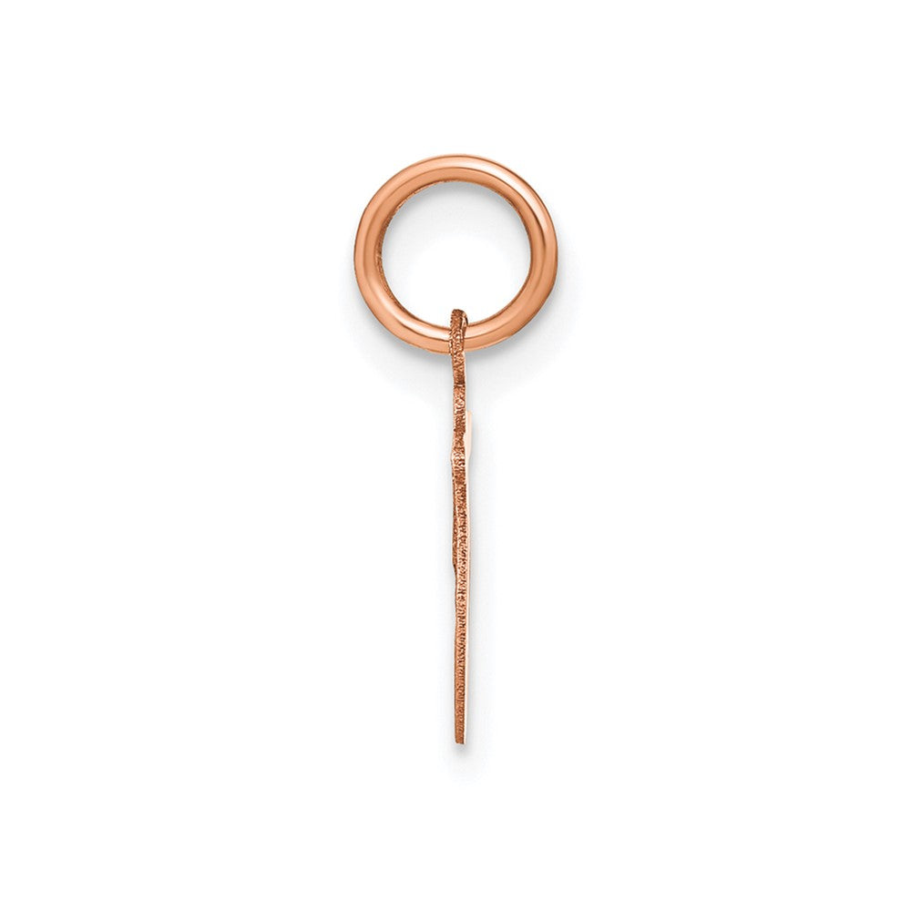 10K Rose Gold Lower case Letter T Initial Charm