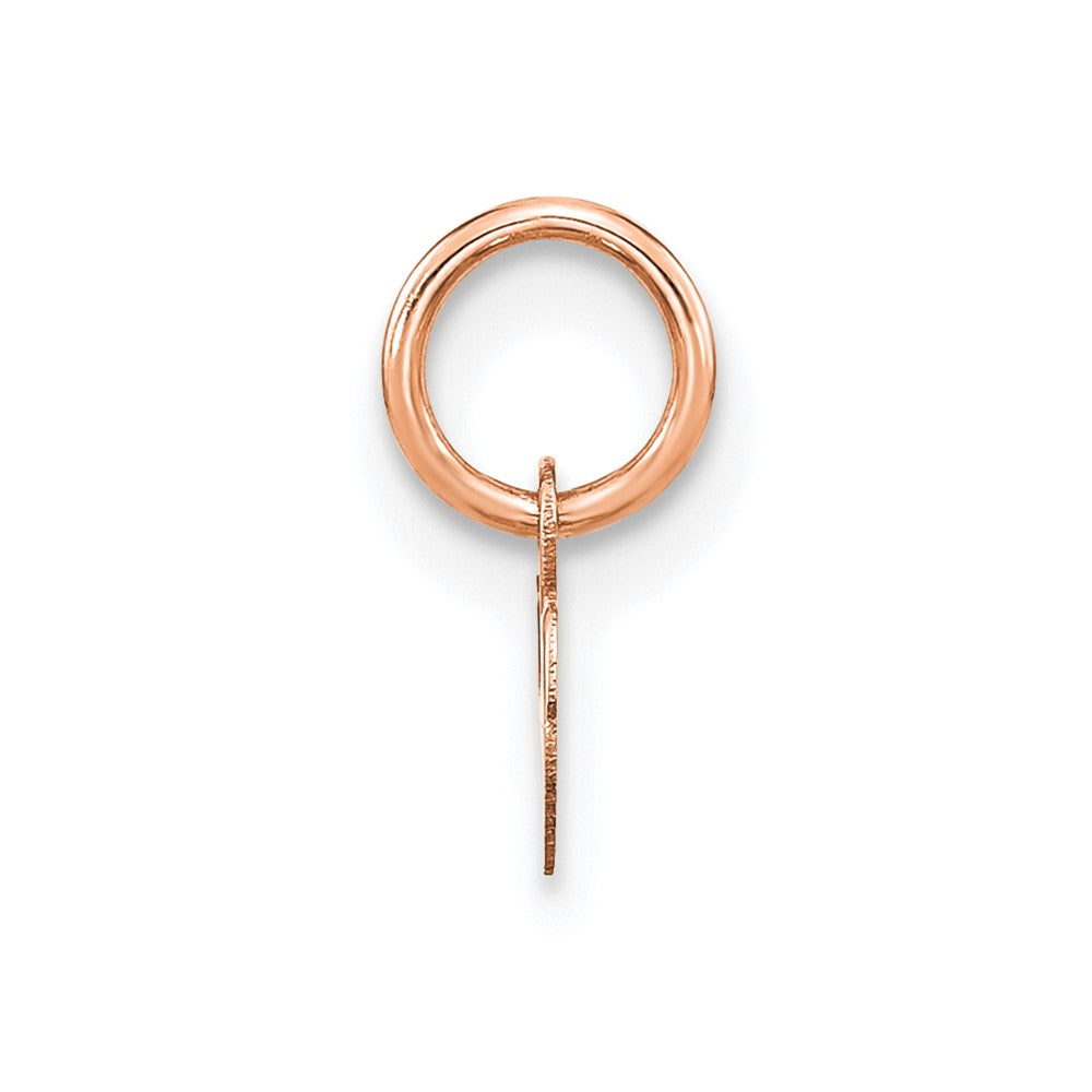 10K Rose Gold Lower case Letter W Initial Charm