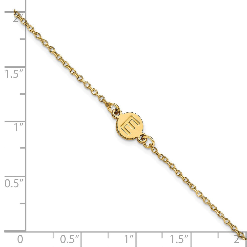 14k Yellow Gold 1 Letter Bubble Bracelet