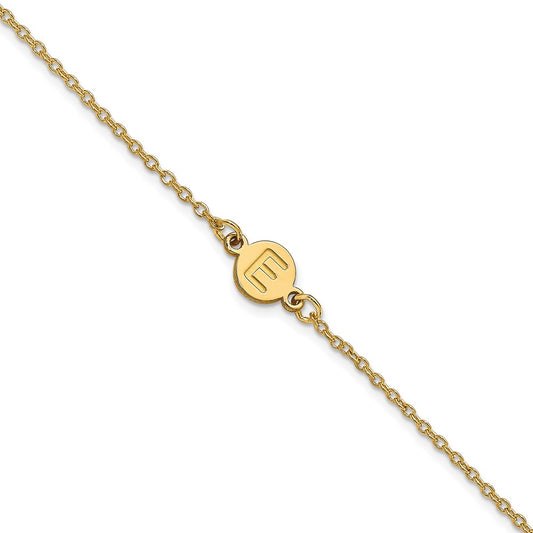 14k Yellow Gold 1 Letter Bubble Bracelet