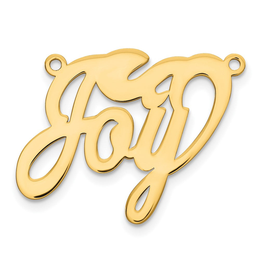 Sterling Silver/Gold-plated Polished Name Plate