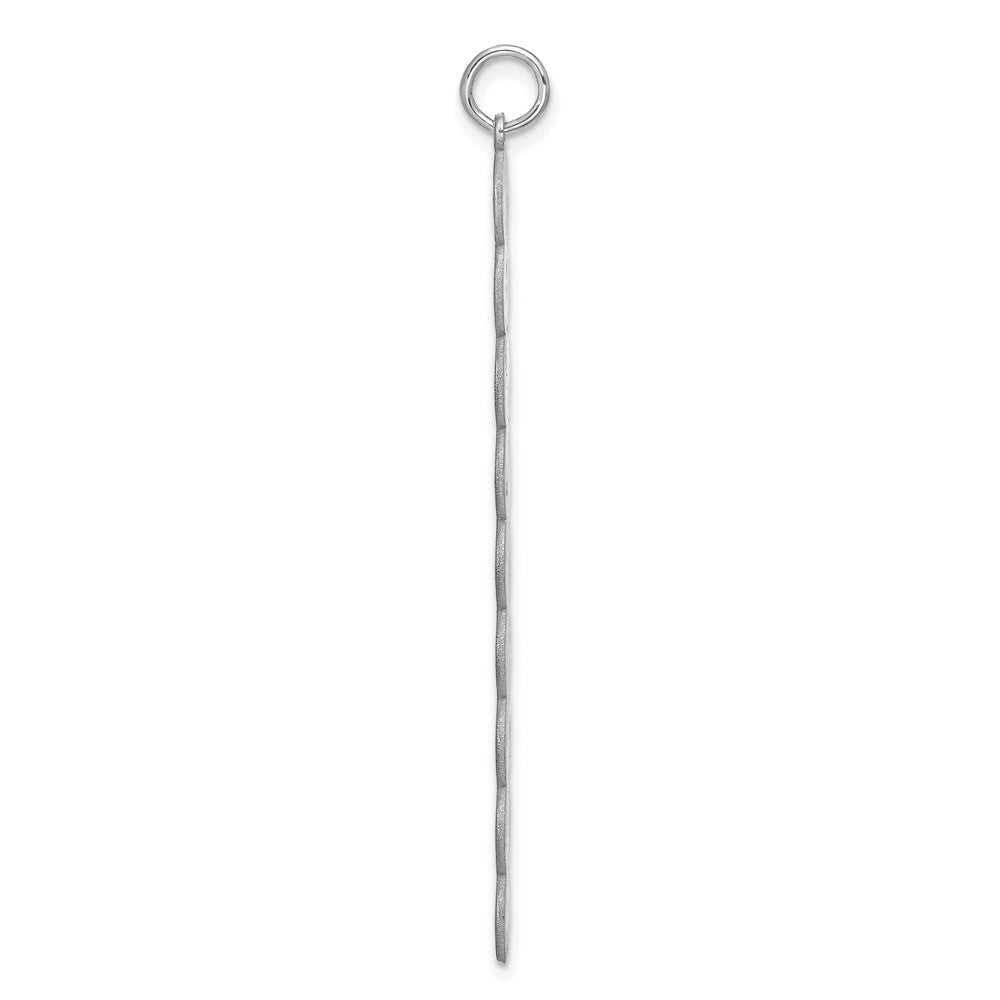 14k White Gold 9 Letter Bubble Pendant