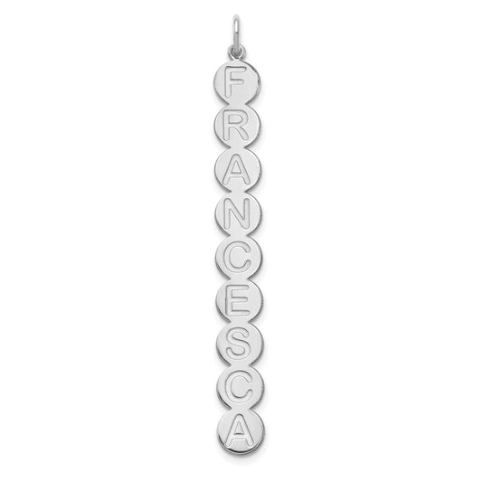 10k White Gold 9 Letter Bubble Pendant