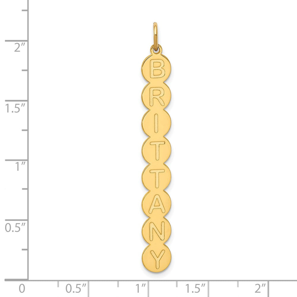 14k Yellow Gold 8 Letter Bubble Pendant