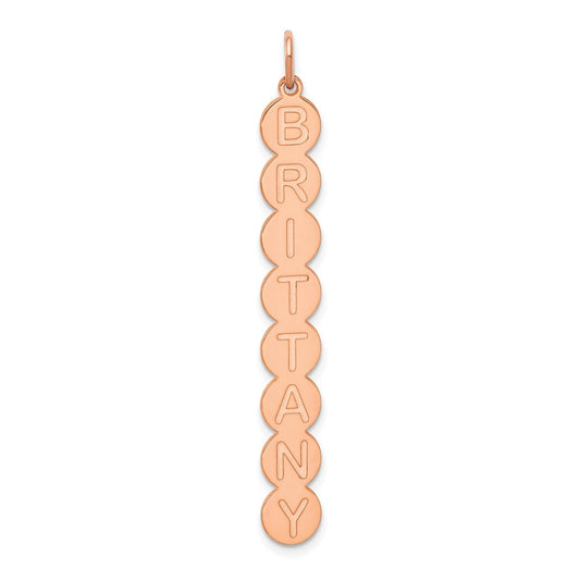 10k Rose Gold 8 Letter Bubble Pendant
