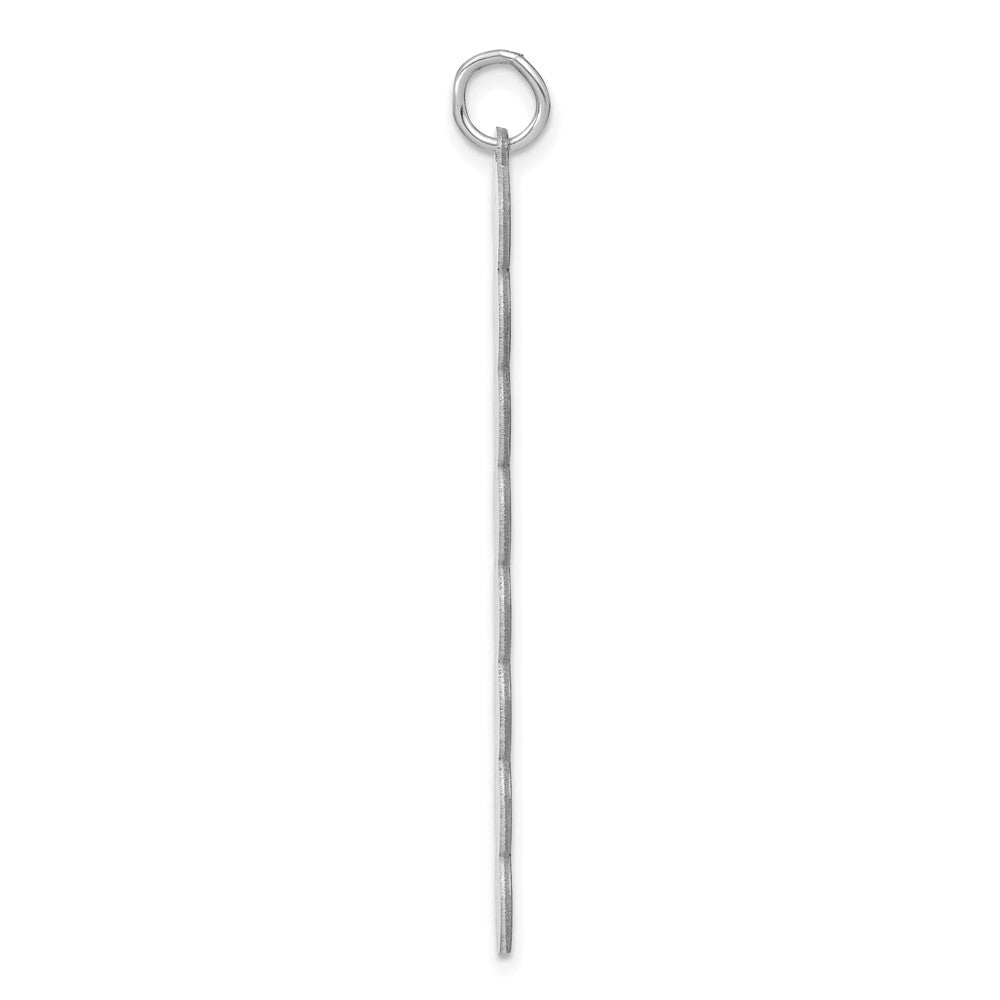 14k White Gold  8 Letter Bubble Pendant