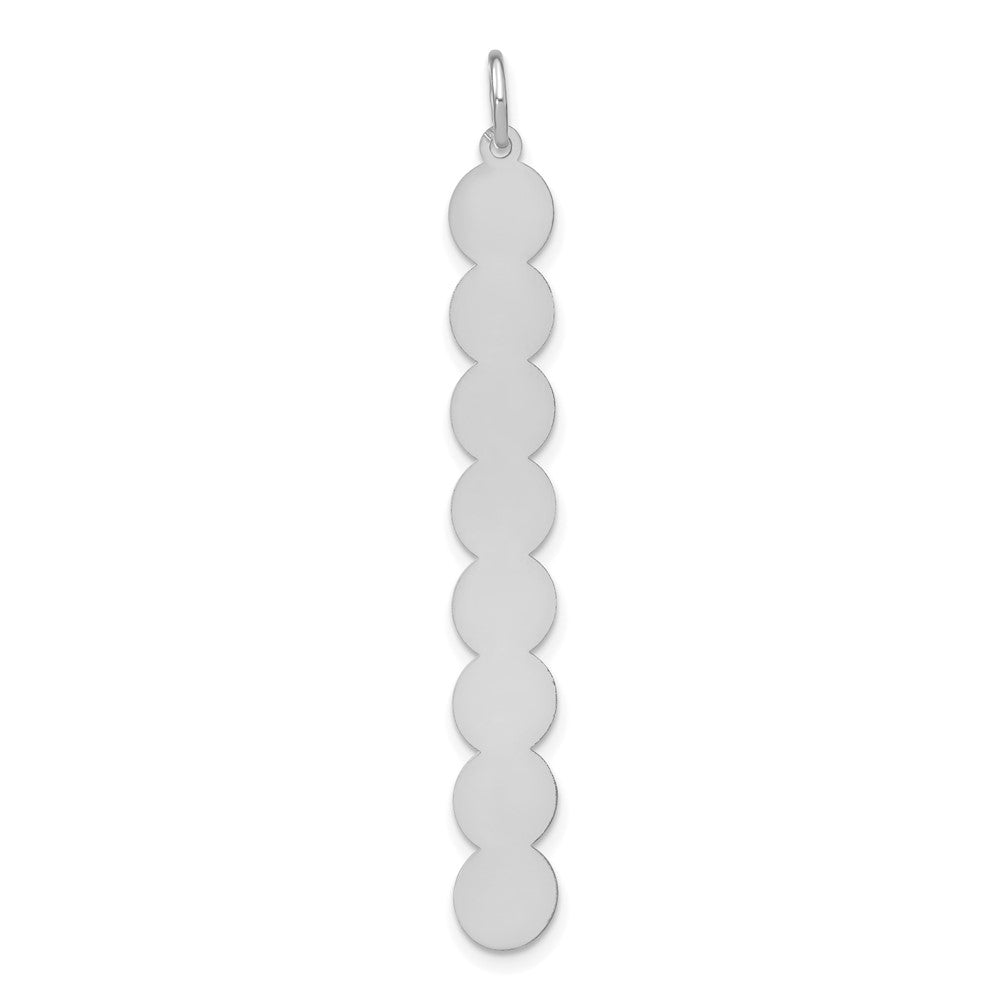 14k White Gold  8 Letter Bubble Pendant