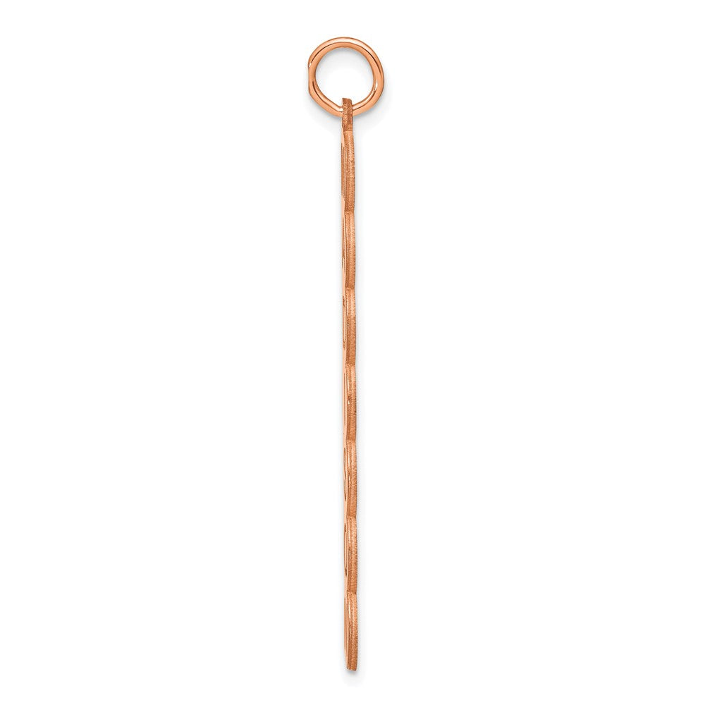 10k Rose Gold Rose Gold 7 Letter Bubble Pendant