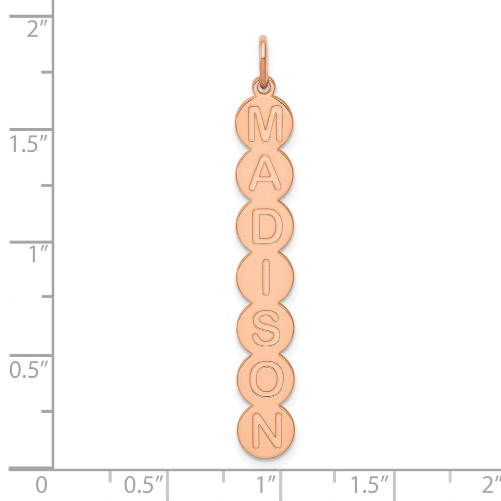10k Rose Gold Rose Gold 7 Letter Bubble Pendant