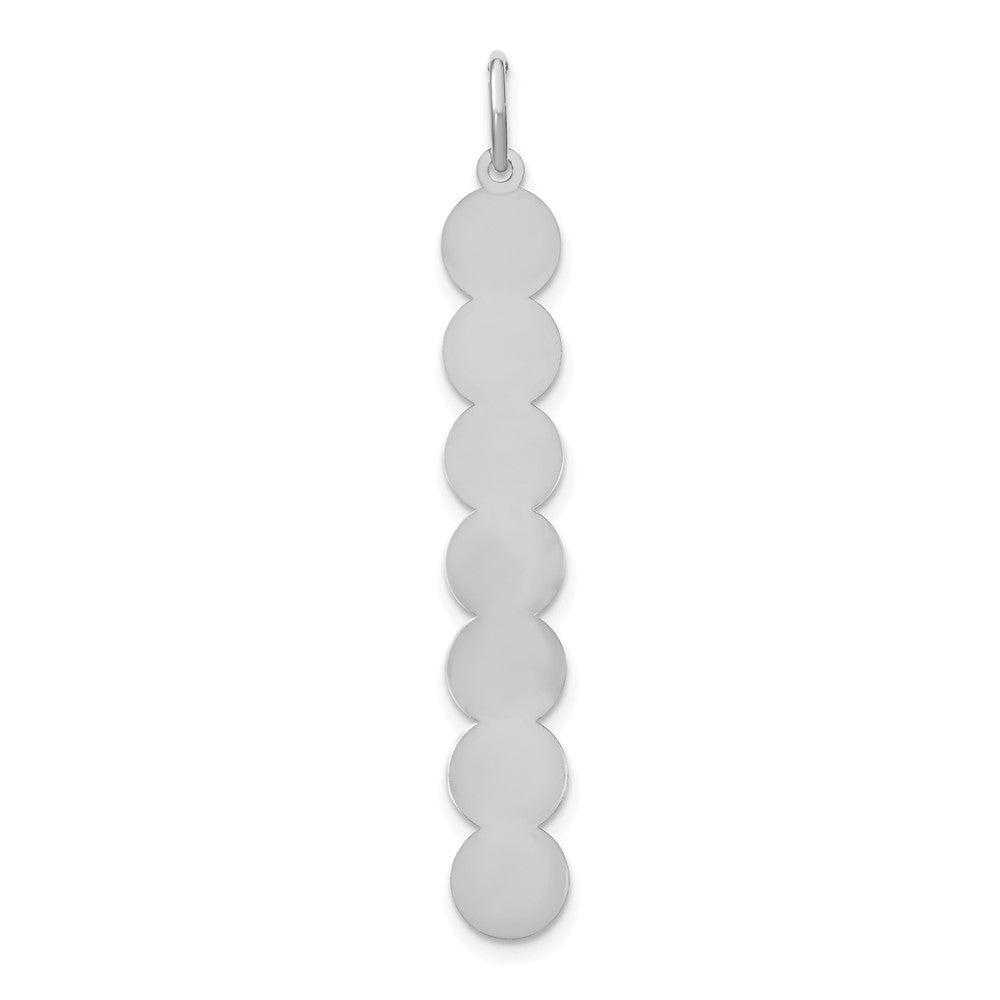 14k White Gold 7 Letter Bubble Pendant