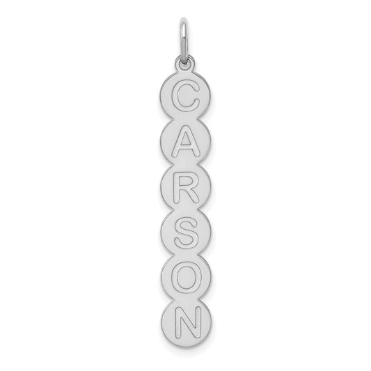 10k White Gold 6 Letter Bubble Pendant