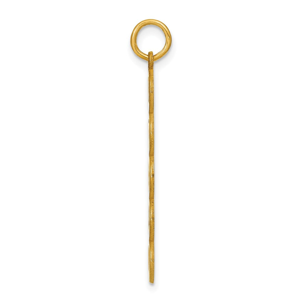 14k Yellow Gold  5 Letter Bubble Pendant
