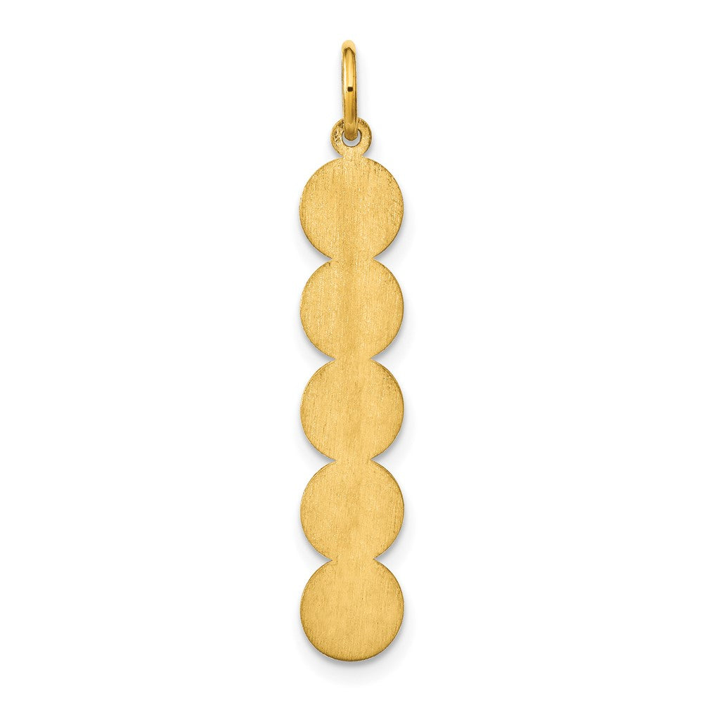 14k Yellow Gold  5 Letter Bubble Pendant