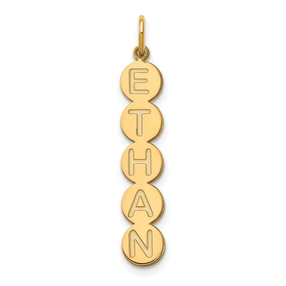 14k Yellow Gold  5 Letter Bubble Pendant