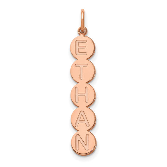 10k Rose Gold 5 Letter Bubble Pendant