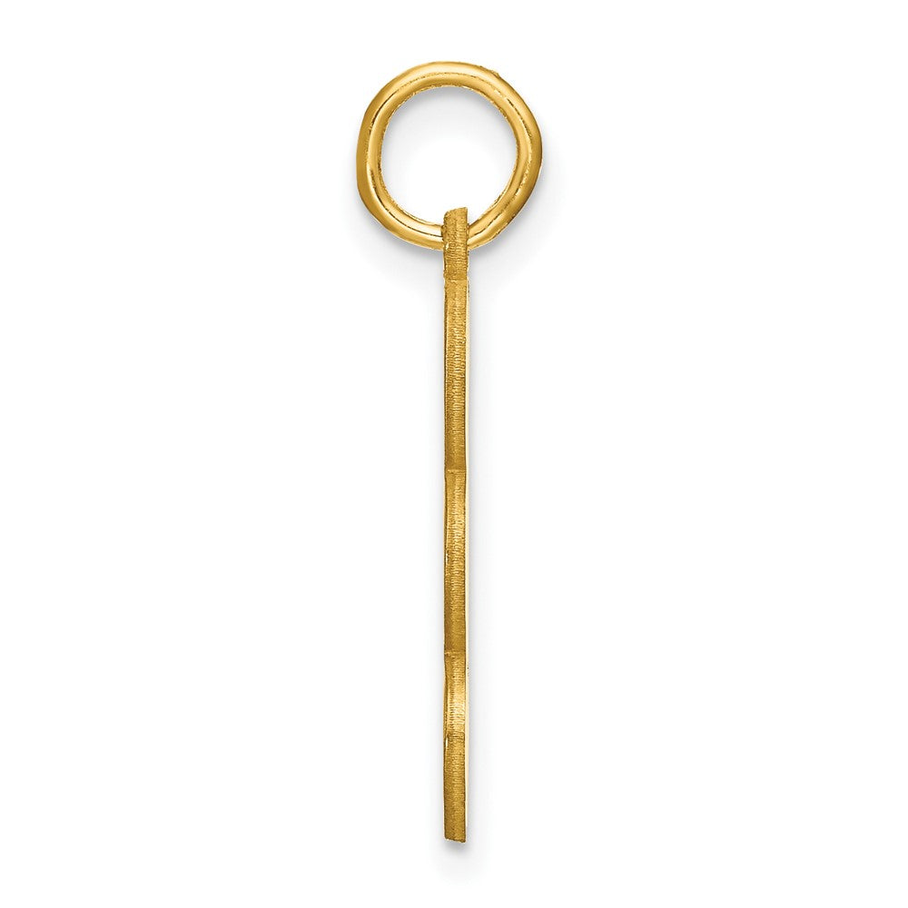 14k Yellow Gold 3 Letter Bubble Pendant