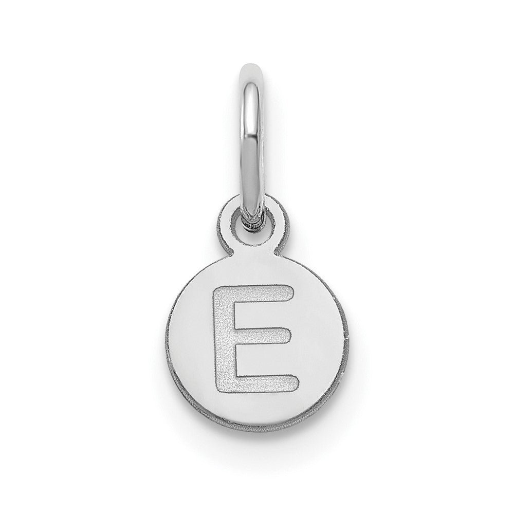 14k White Gold 1 Letter Bubble Pendant