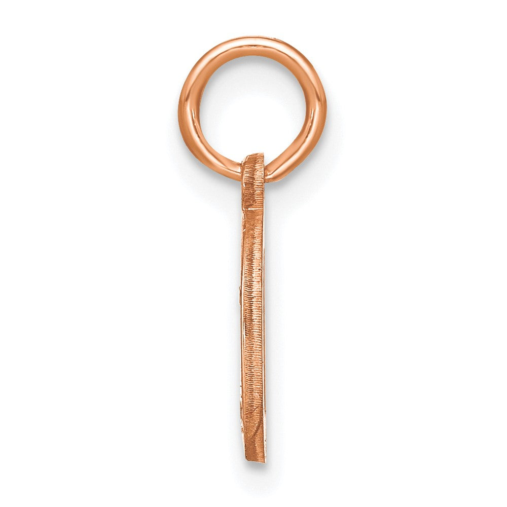 10k Rose Gold Letter D Initial Pendant