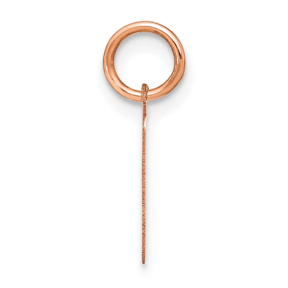 10k Rose Gold Letter E Initial Pendant