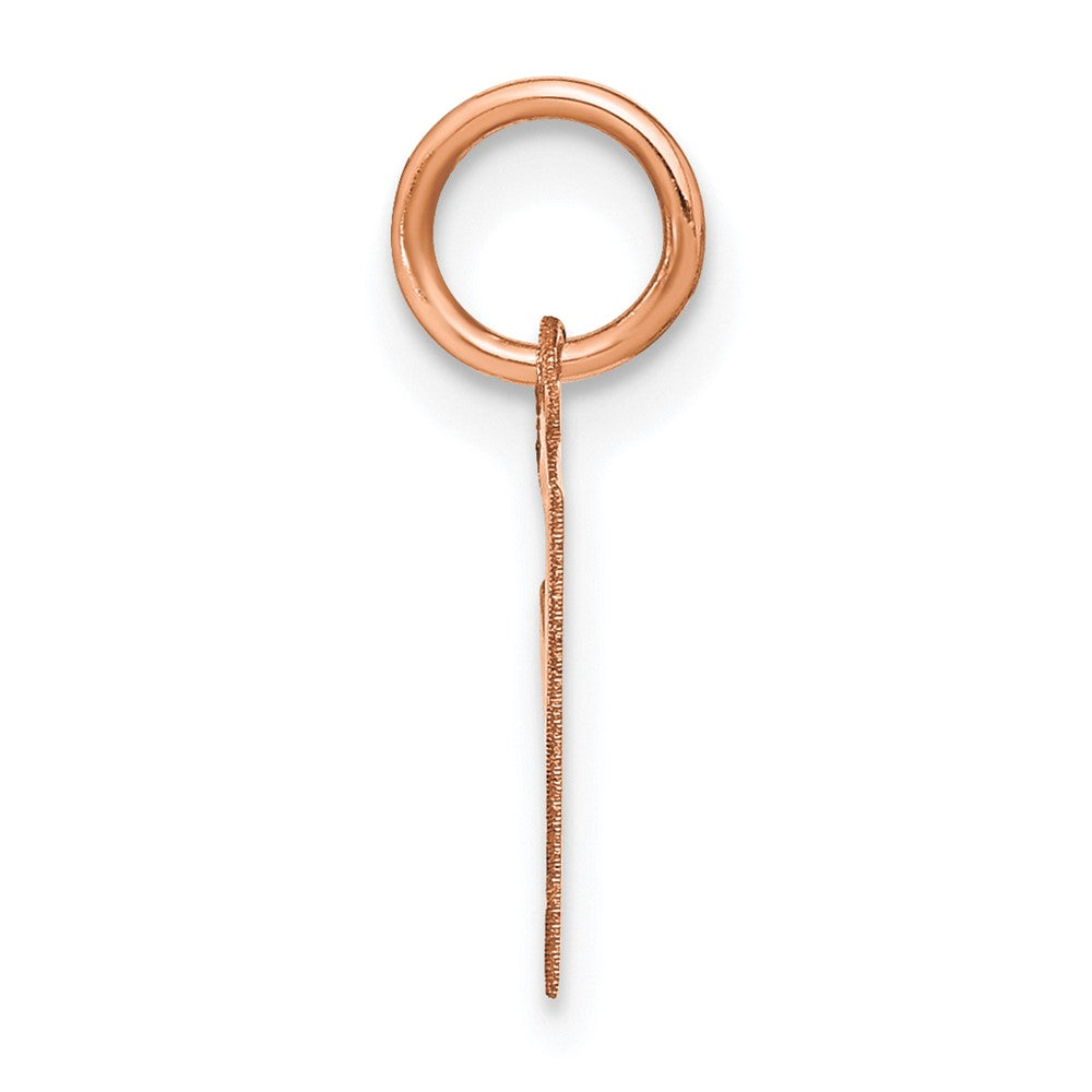 10k Rose Gold Letter F Initial Pendant