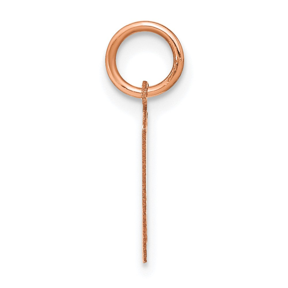10k Rose Gold Letter H Initial Pendant