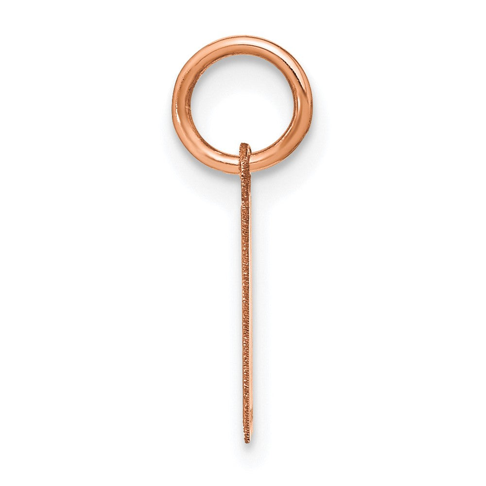 10k Rose Gold Letter I Initial Pendant