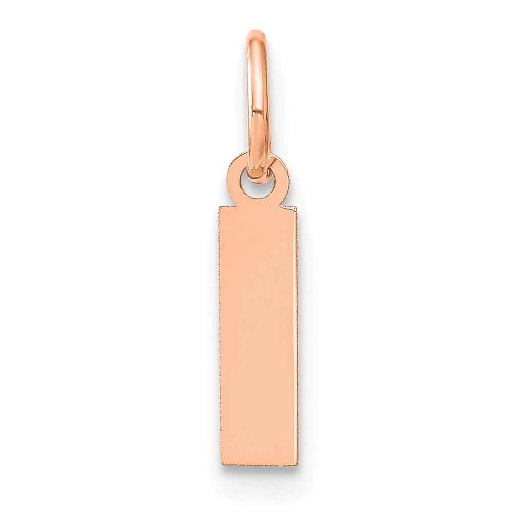 10k Rose Gold Letter I Initial Pendant