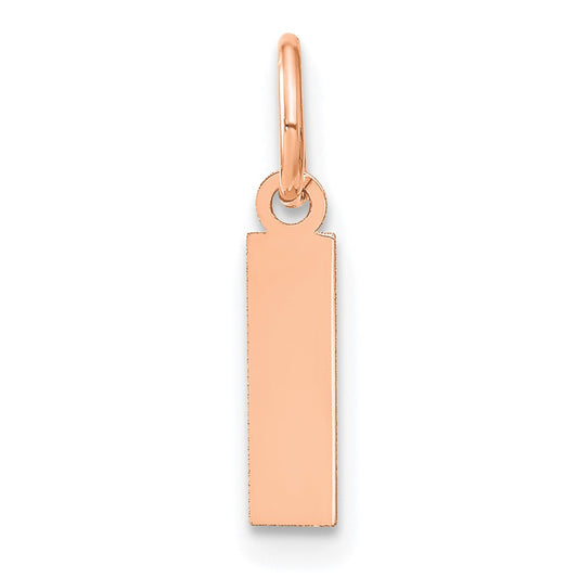 10k Rose Gold Letter I Initial Pendant