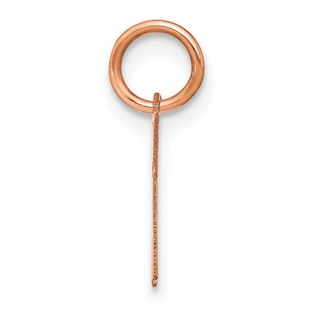 10k Rose Gold Letter K Initial Pendant
