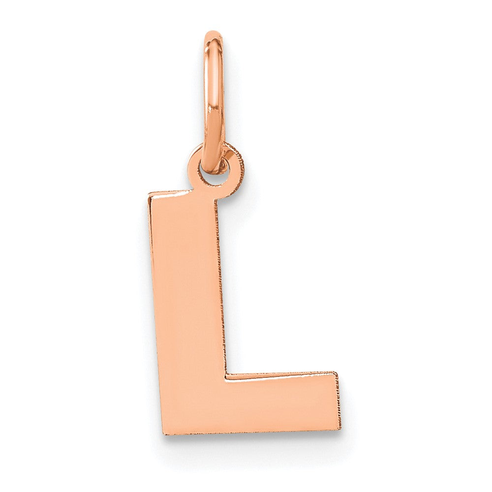 10k Rose Gold Letter L Initial Pendant