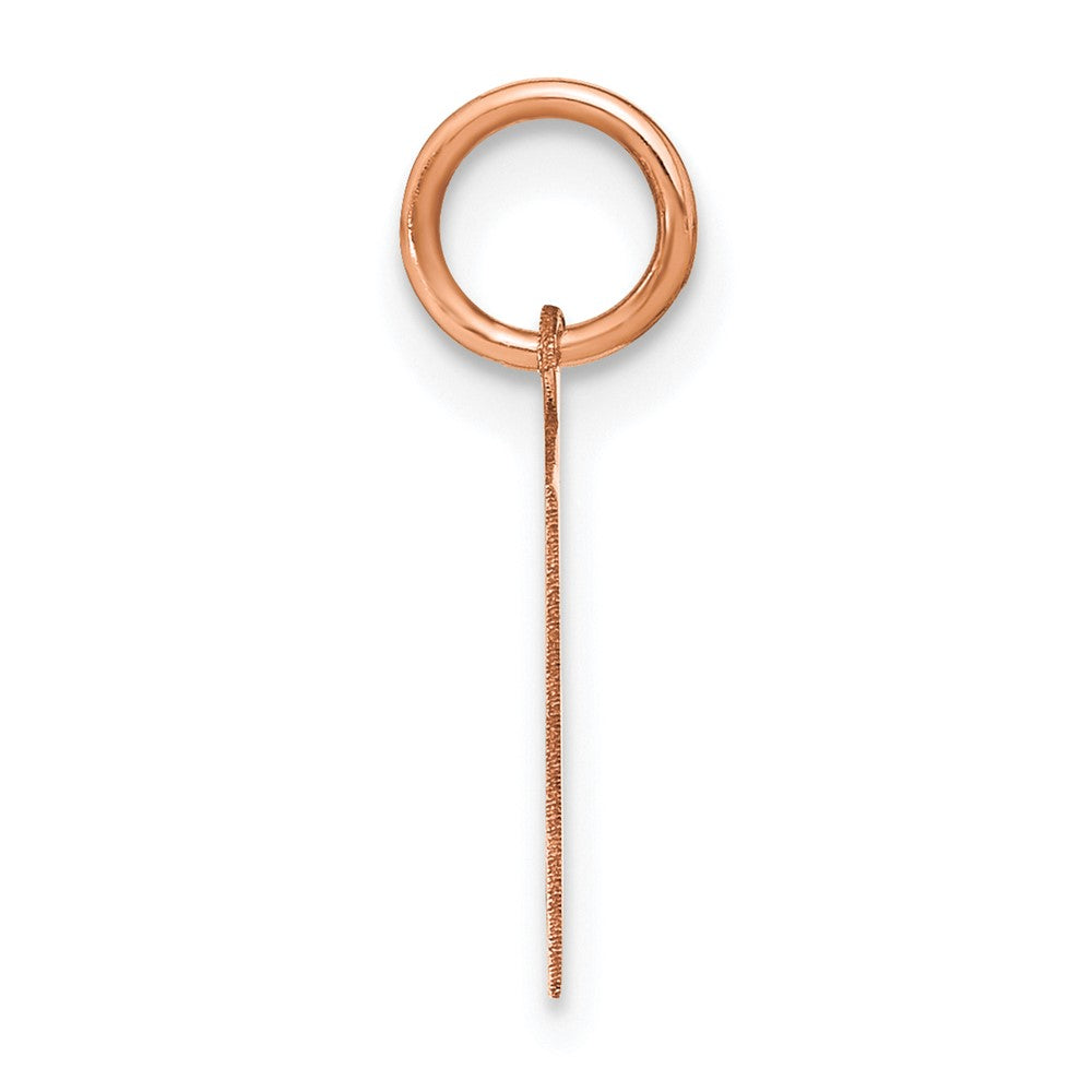 10k Rose Gold Letter M Initial Pendant