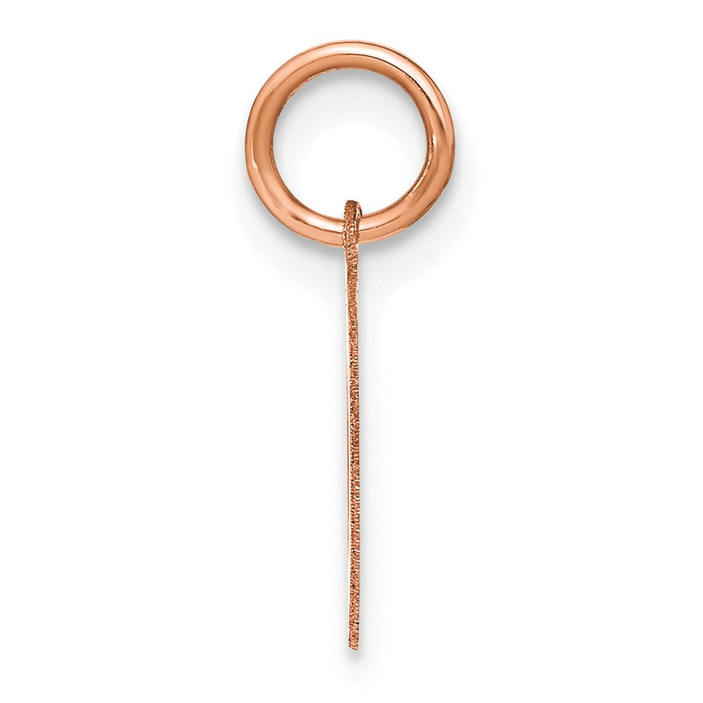 10k Rose Gold Letter O Initial Pendant