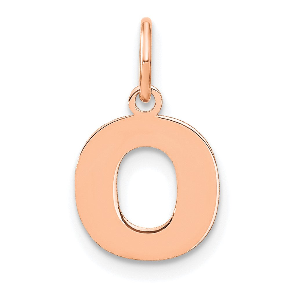 10k Rose Gold Letter O Initial Pendant