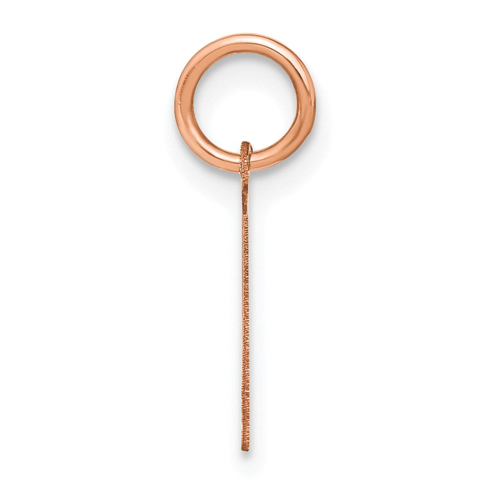 10k Rose Gold Letter R Initial Pendant