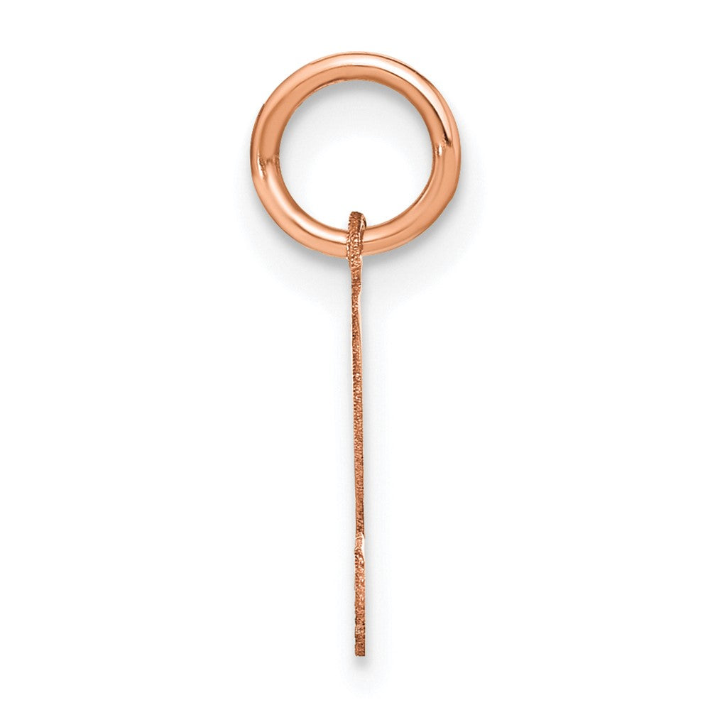 10k Rose Gold Letter S Initial Pendant